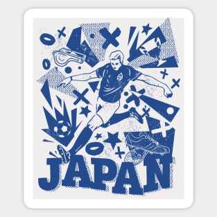 Vintage Japanese Football // Retro Grunge Japan Soccer 2022 Sticker